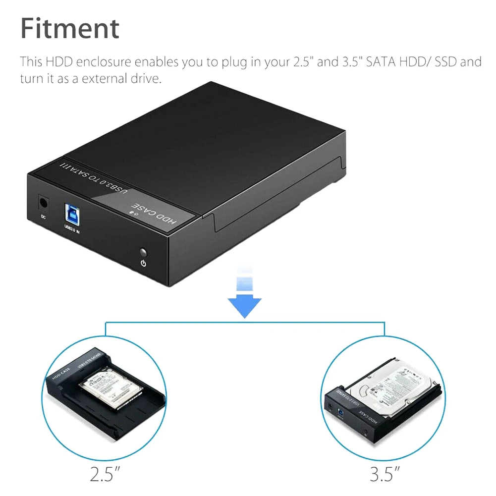 2," док-станция твердотельный SATA к USB 3,0 ABS Профессиональный подключи и играй жесткий диск Корпус HDD адаптер ударопрочный