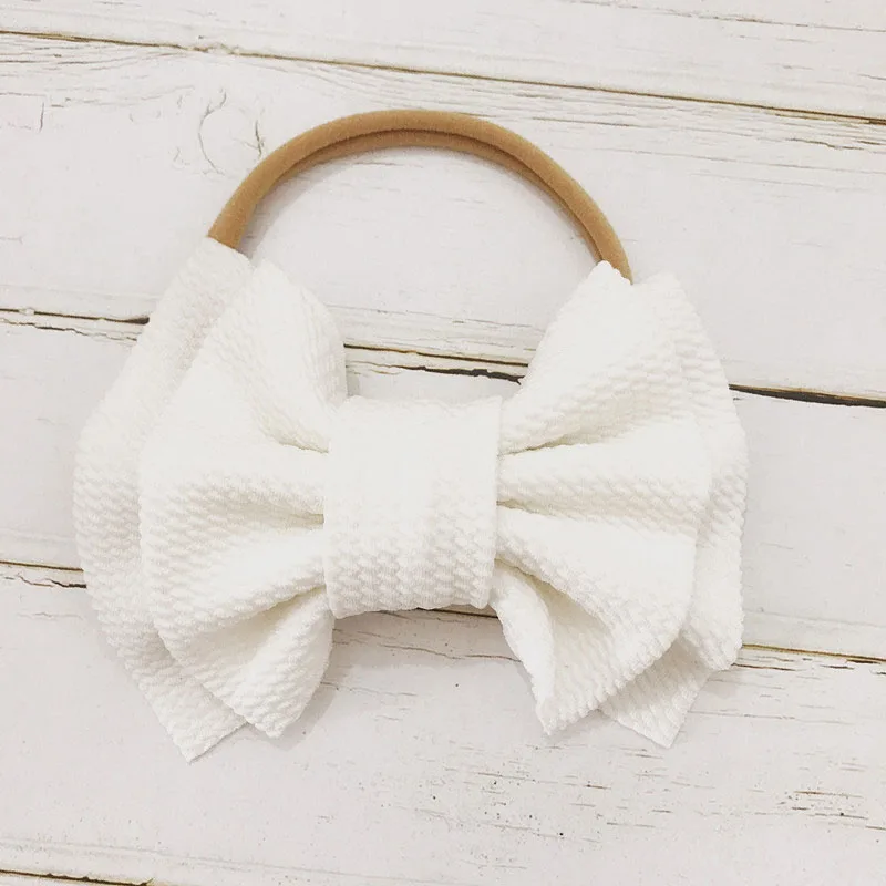 style2 white Эластичные кольца и повязка на голову для девочек с цветным рисунком для малышей резинка для волос, тюрбан, Детская повязка для волос аксессуары для волос - Цвет: style2 white