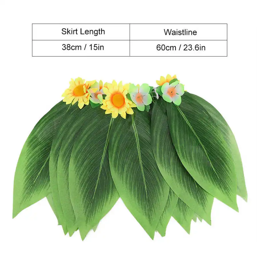 Юбка для танцев Гавайское платье Костюм хулы Костюмы девочек Комплект пляжа