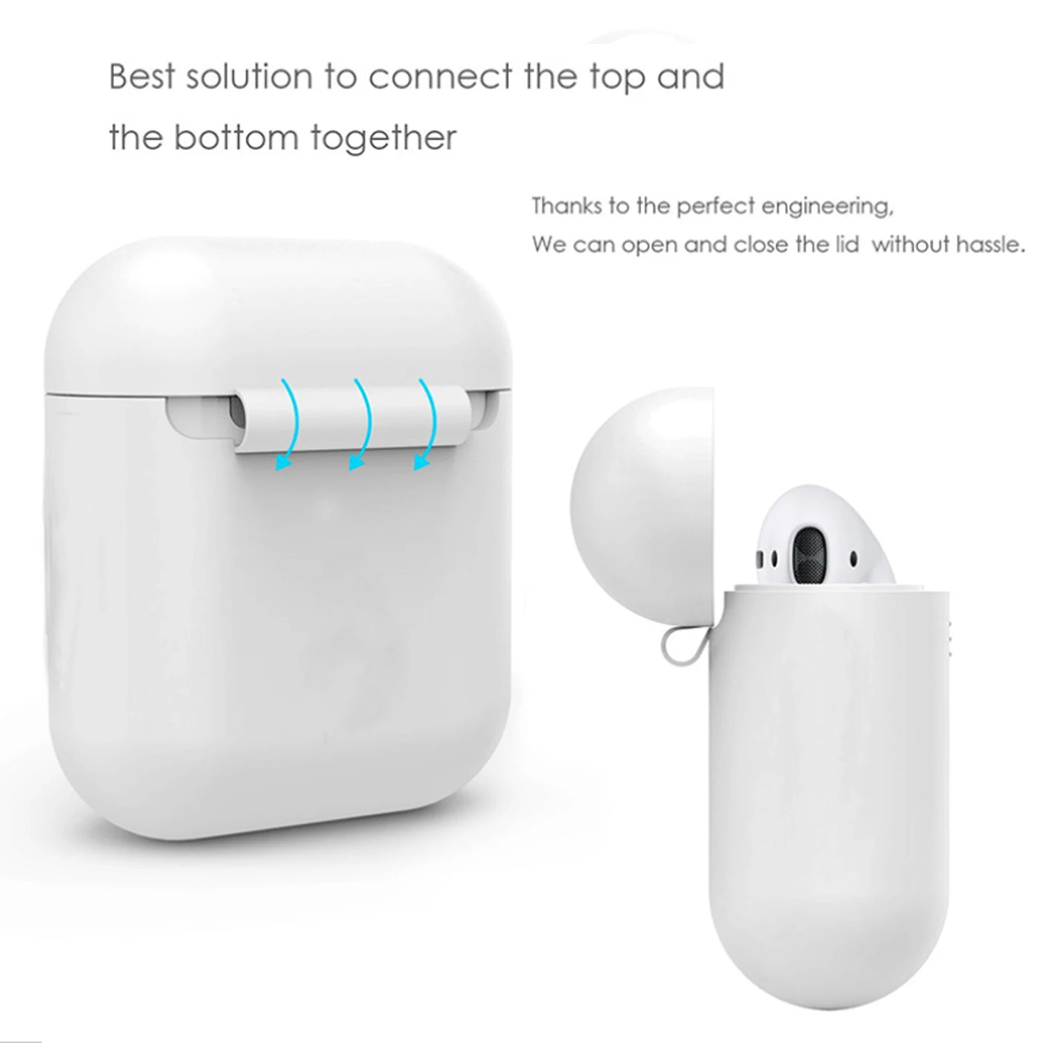 Besegad силиконовый чехол для переноски Чехол Apple Airpods Air Pods 1 2 Беспроводные наушники
