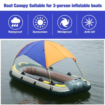 

Improved 3-4 Person Boat Awning Fishing Sunshade Rain Canopy Sailboat Canopy Top Cover Folding Sunshade Boat Tent Accessories