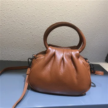 

Small Women Handbag Soft Genuine Leather Lady Casual Tote High Quality Fashion Female Crossbody Shoulder Bag black Hand Bag