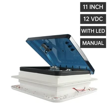 Dreamrv motorhome acessórios 11 ce ce habilitado 360mm dc 12v led luz controle manual caravana skylight rv telhado ventilador de ventilação
