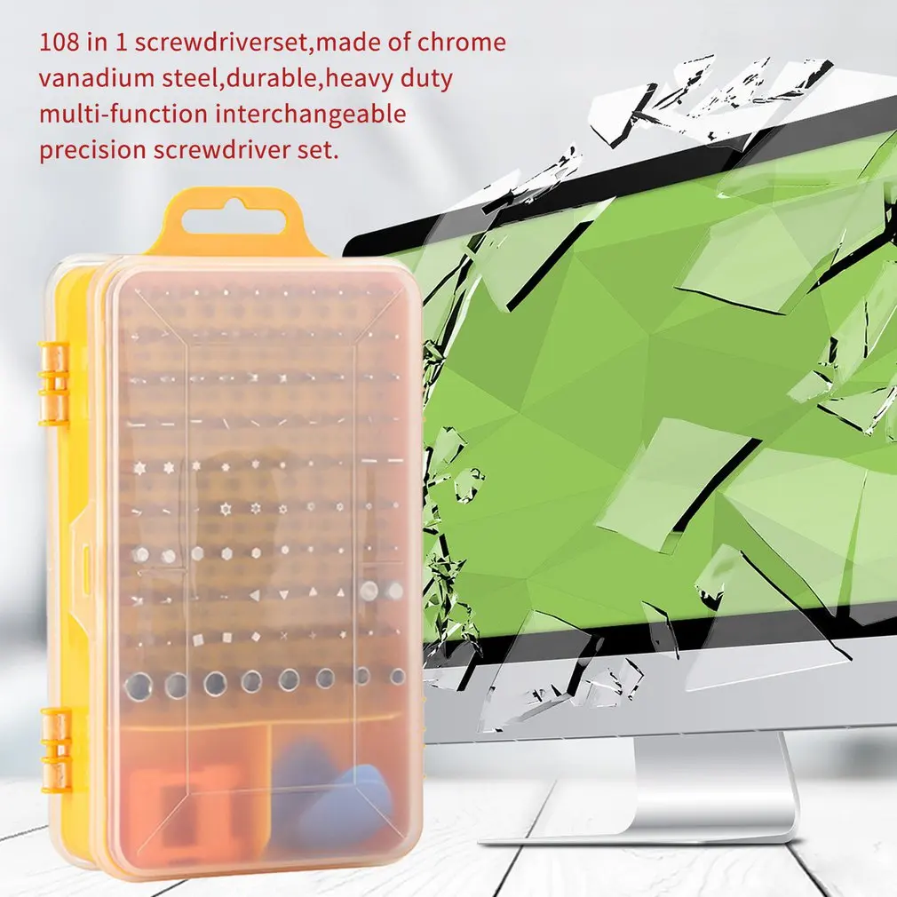 108 in 1 Screwdriver Set Chrome Vanadium Steel High Precision Magnetic Screwdriver Sets Electronic Device Home Repair Tools