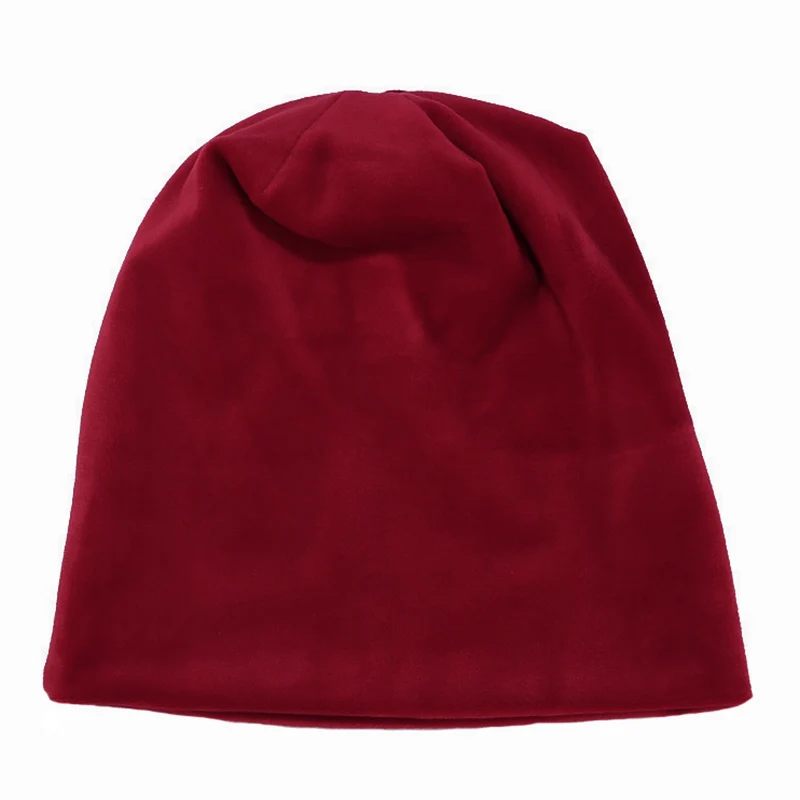 winered GZHilovingL громоздкие черные бархатные шапки бини для женщин зима осень мода Дамы Теплые Мешковатые велюровые Skullies Hat Femme Bonnet - Цвет: winered