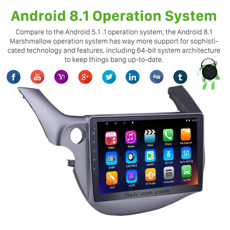 Perfect Seicane 8-core Android 9.0 10.1"Touchscreen Bluetooth 2Din Car Radio GPS for 2007 2002-2013 Honda with Steering Wheel Control 1