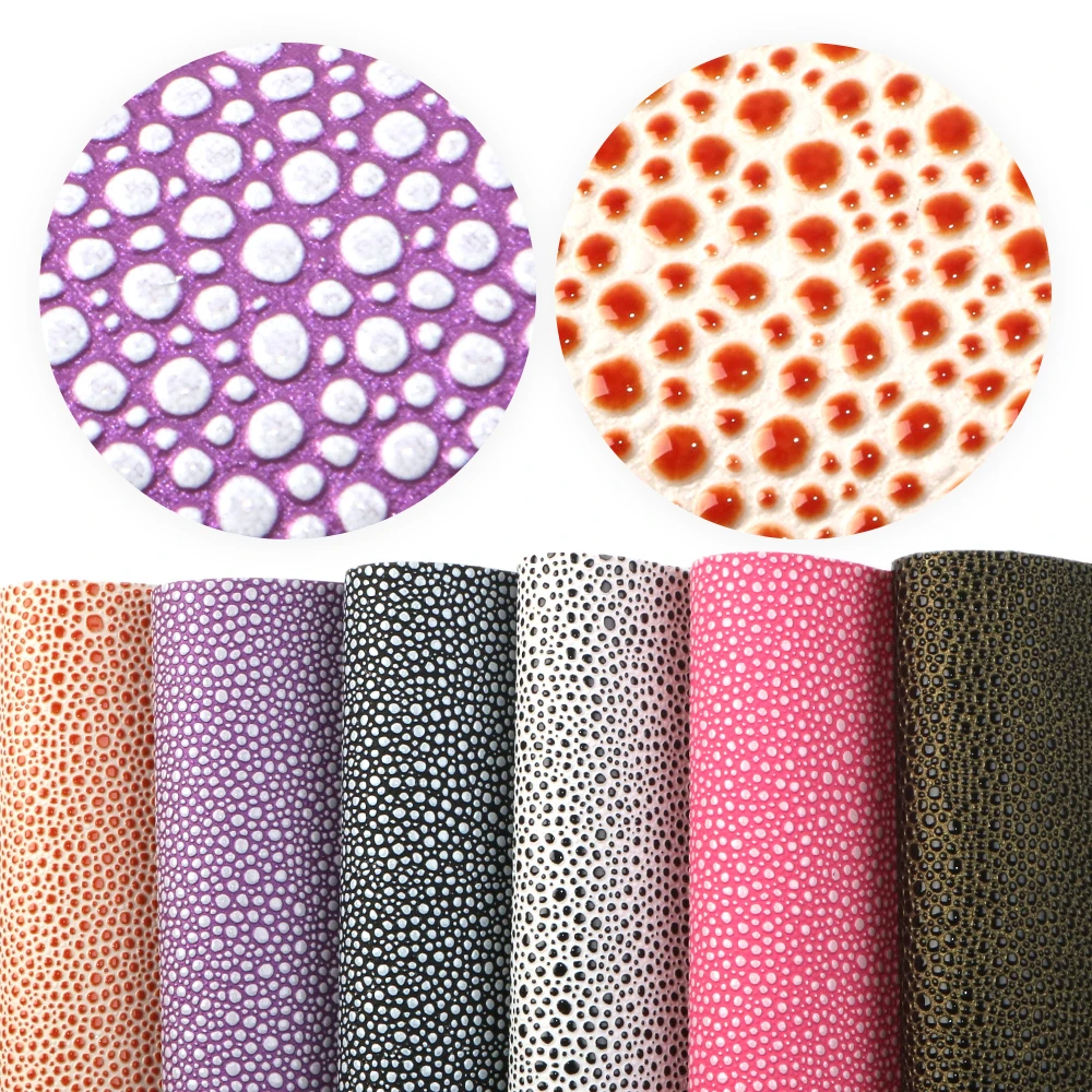 6 шт. 20*34 см Dot Bump текстура искусственная кожа, материалы для ручных поделок для изготовления сумочки чехол для телефона, 1Yc5920