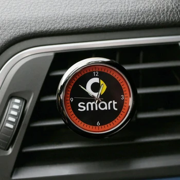 

Car Ornament Dashboard Clock Watch Outlet Clock Clip Interior Decoration For Smart 451 453 fortwo forfour Universal Accessories