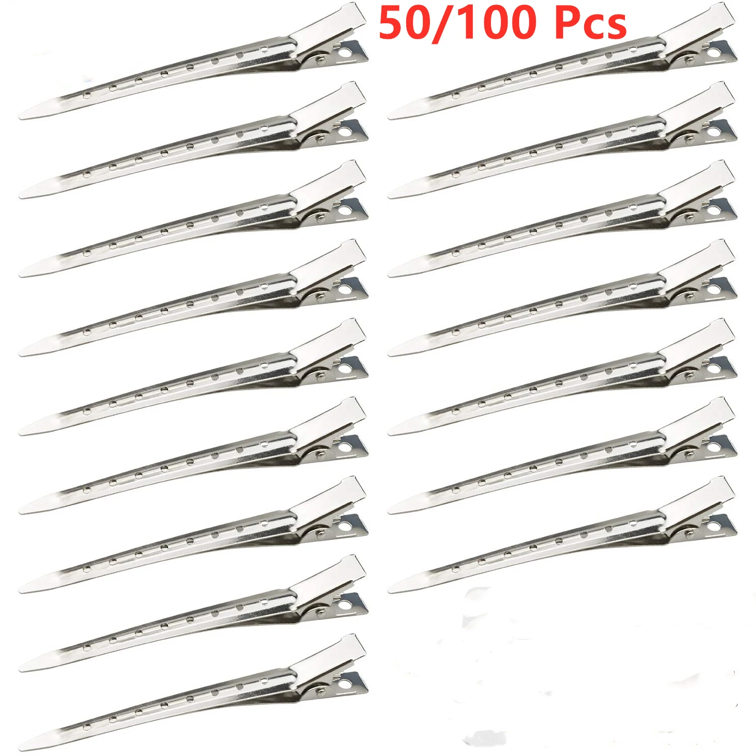 

3.5 Inches Duck Bill Hair Clips Metal Alligator Curl Clips Sectioning Clips with Holes New style