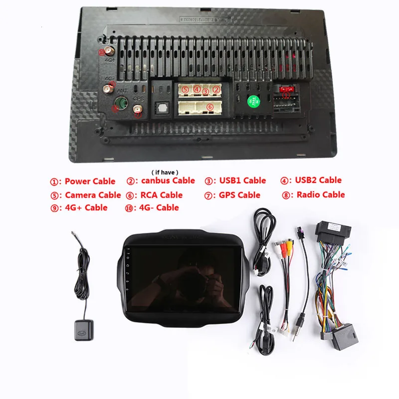 Sale 9" Android 9.1 Car DVD Video Player GPS For Jeep Renegade 2015 2016 2017 2018 radio audio stereo headunit navi bluetooth wifi 23