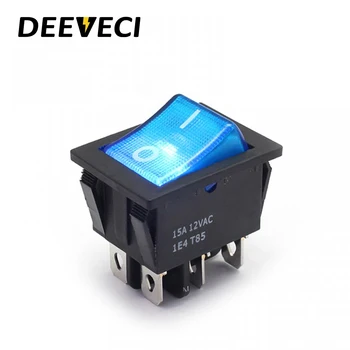 

KCD4 white yellow 12v 220v 110v explosion proof lamp toggle switch 6pins latching on off freeze illuminated button rocker switch