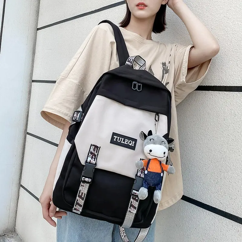 

Unisex Original Backpacks Boys Backpack School Bags for Teenage Girls Nylon Cute Pendant Waterproof Shoulder Travel Bags 9.29