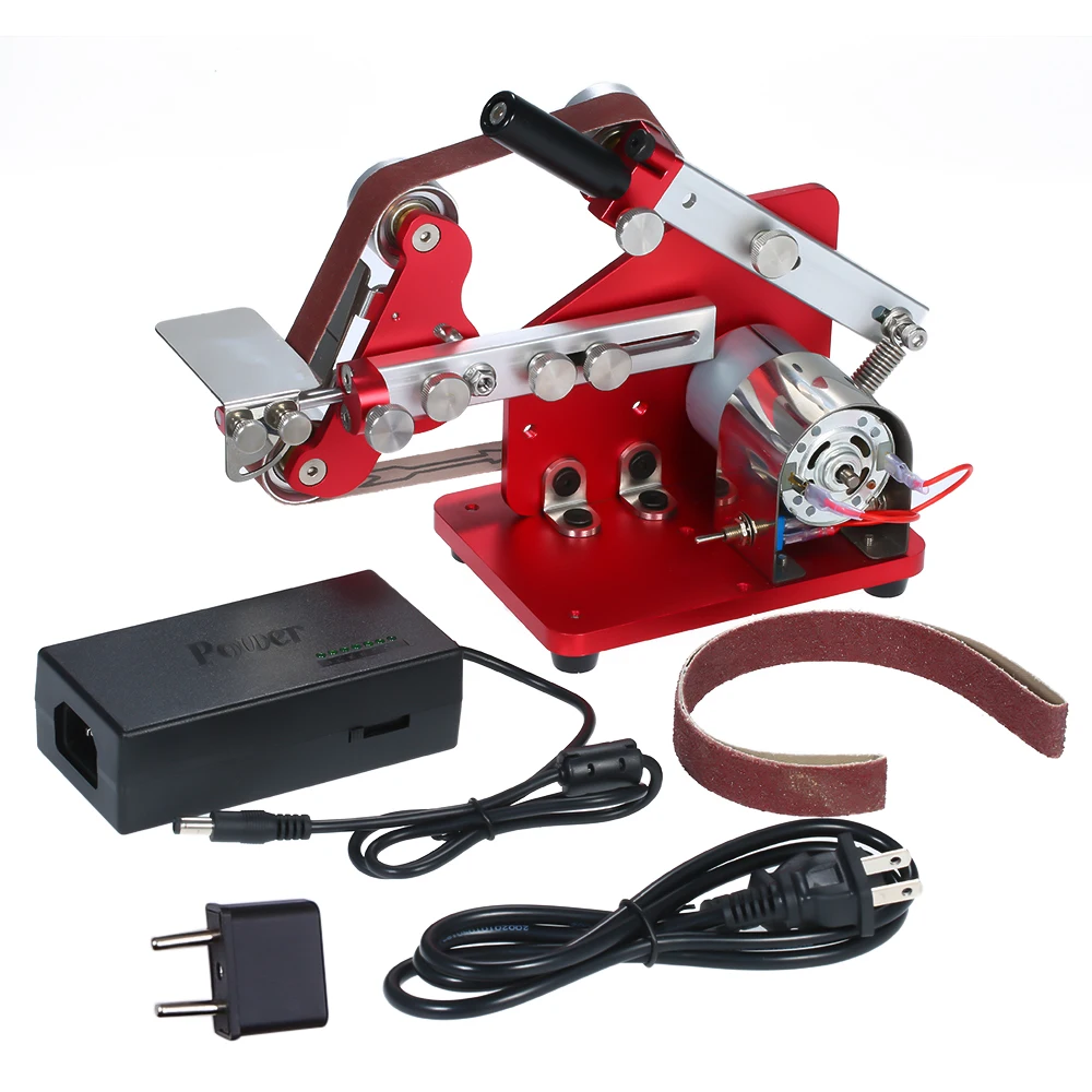 Mini Belt Sander Machine Multifunction Bench Sander Belt Machine 60W Electronic Micro Sander Polisher Grinder