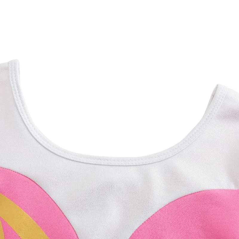 Гимнастика Dancesuit с длинным рукавом в полоску для детей, костюмы-леотарды Детские Балетные танцевальные костюмы для 5-12 лет