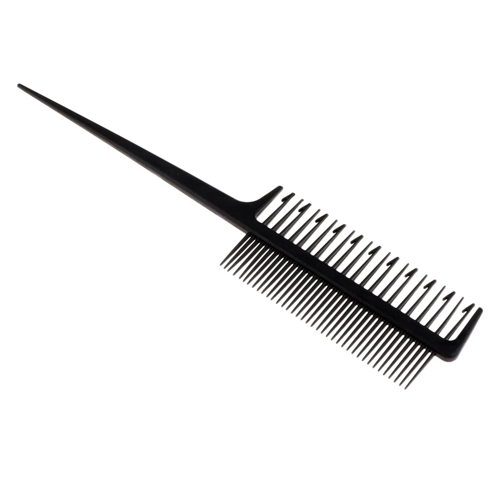 Professional 2-Way Plastic Weaving Sectioning Foiling Comb For Hair Dyeing/Highlighting/Balayage