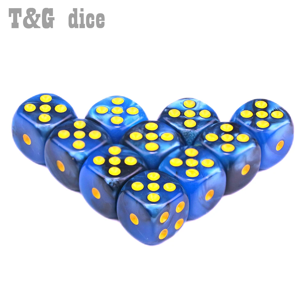 Высококачественная Настольная мини игра T & G 10 шт. Φ 12 мм D6 стандартная для