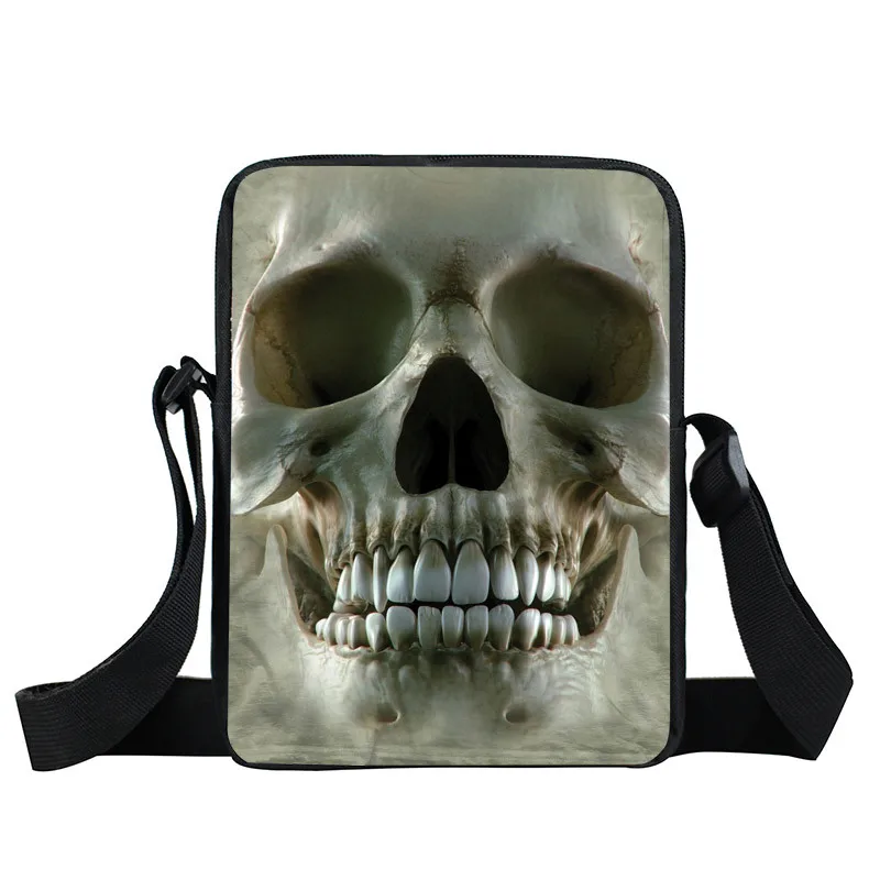 Темно-готический мешок для мальчиков и девочек, мини-сумка-мессенджер, женские сумки в стиле панк, Подростковая сумка на плечо с черепом, сумки через плечо для мужчин - Цвет: XKB KL13
