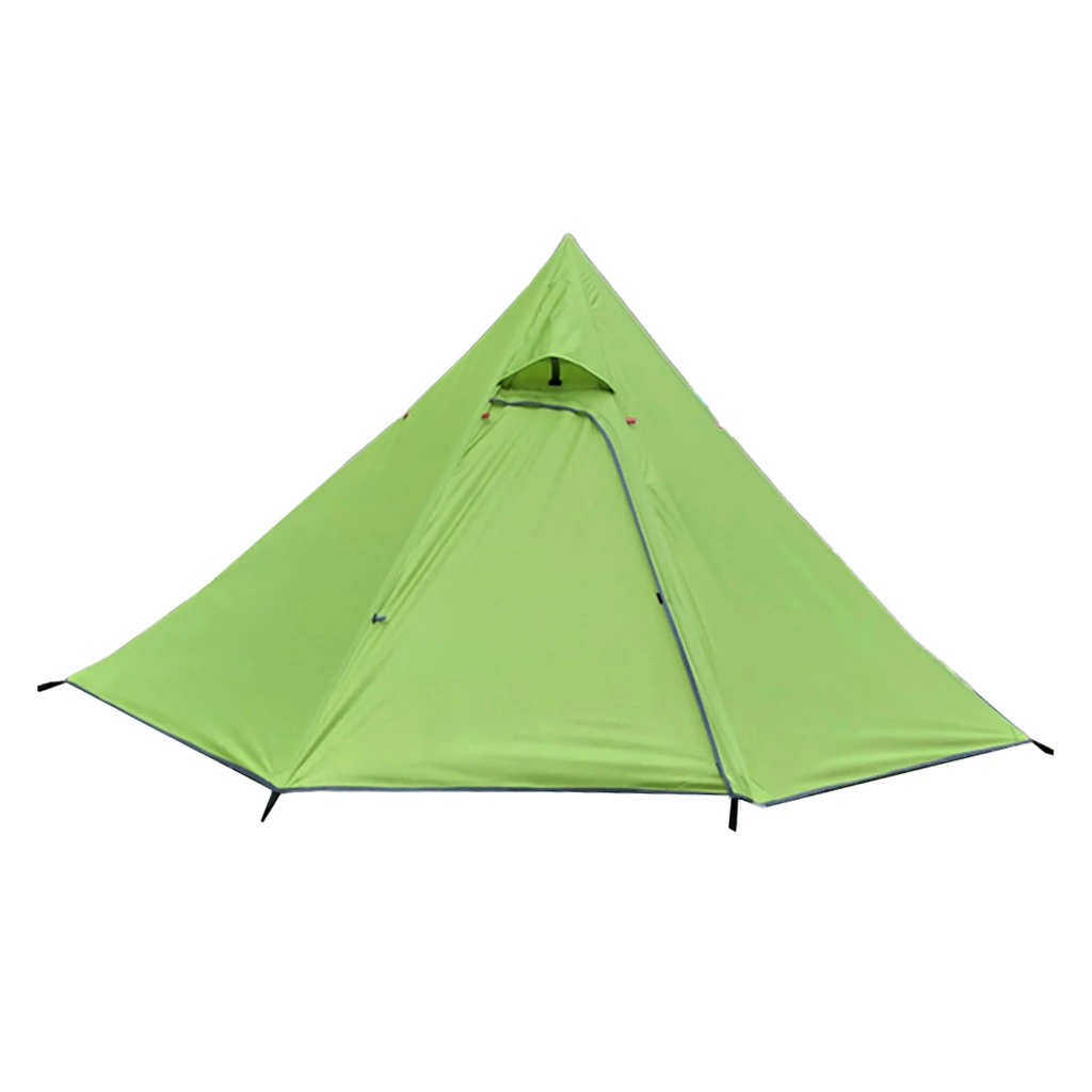 Outdoor Pyramid Tent Sun Shade Shelter with Stovepipe Hole for Backpacking