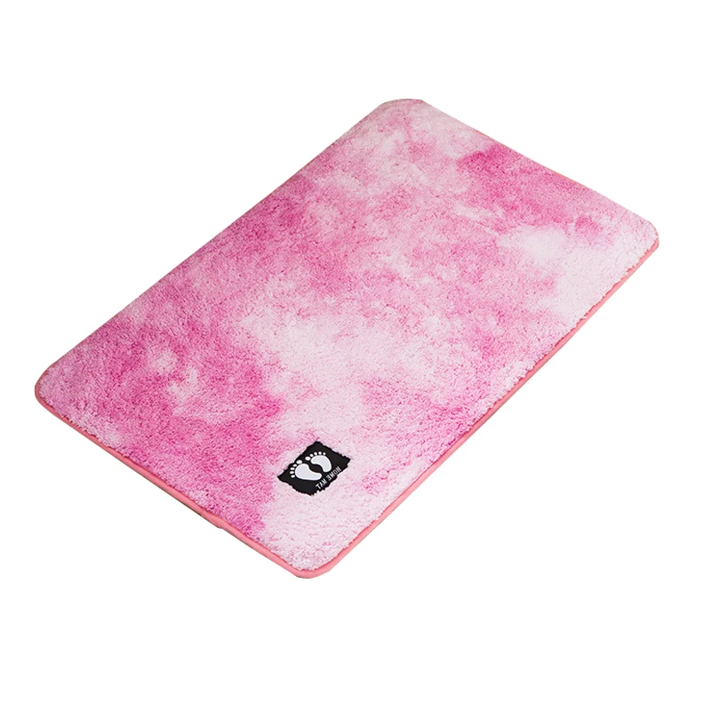Pink Коврик для двери из микрофибры, ковер для спальни, кухни, ванной комнаты, нескользящий коврик, чистый цвет, впитывающий коврик для ног - Цвет: Pink