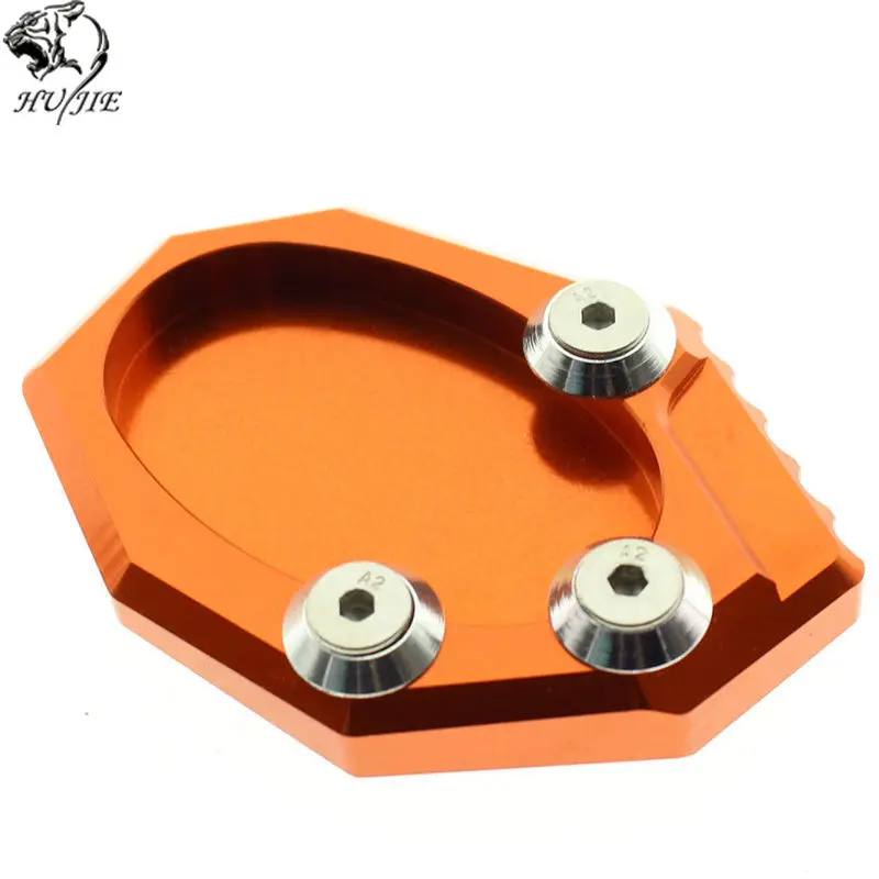 Оранжевый увеличитель боковой стойки CNC Kickstand увеличить Расширительная плата Pad для KAWASAKI VERSYS 650 2011- KLX 250 2009