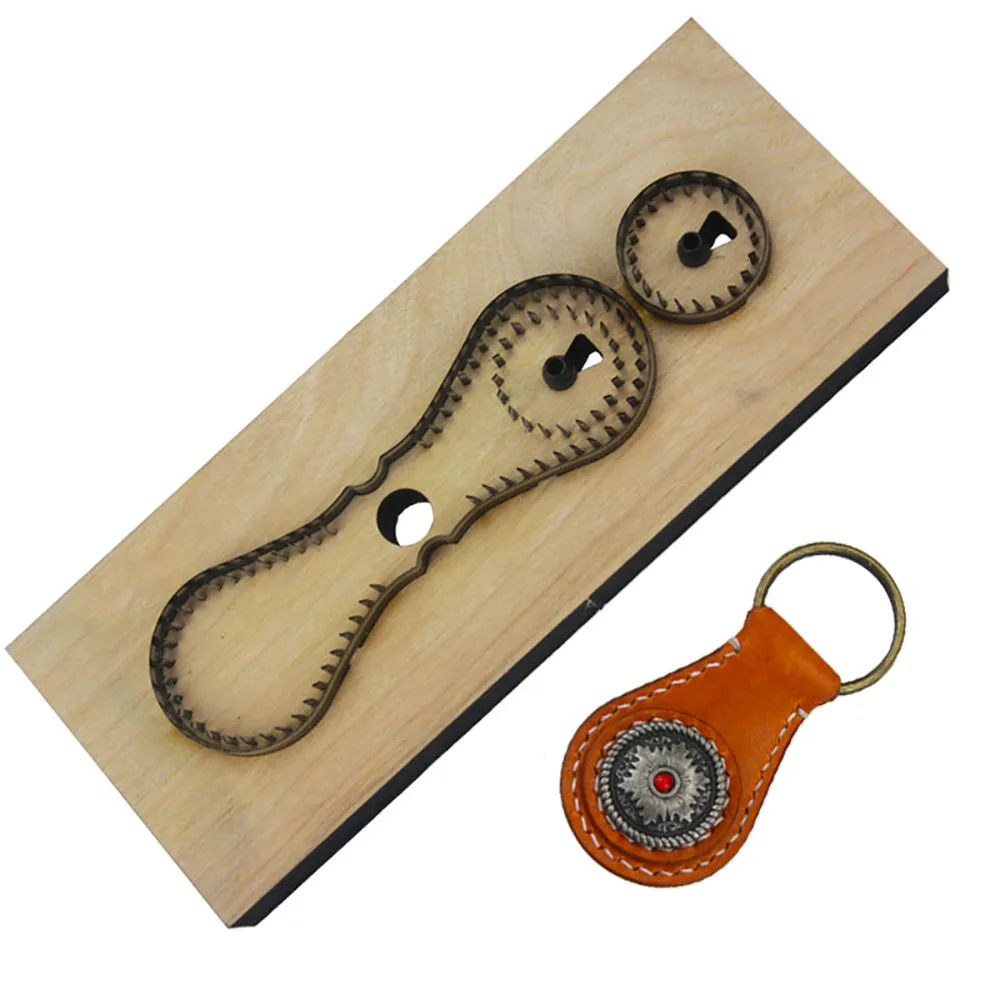 Lychee Life DIY брелок для ключей деревянный шаблон кожа для резки штамповочный Нож Форма для ключей