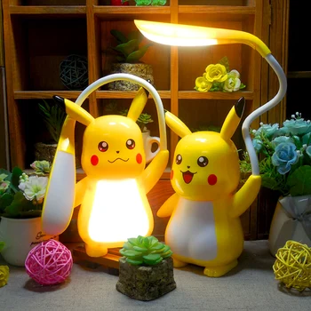 

New Pokemon LED NIGHT LIGHT Cute Pikachu USB Switch Bedside table desk Lamp Deco Kid Holiday Xmas Gift toys novelty lighting