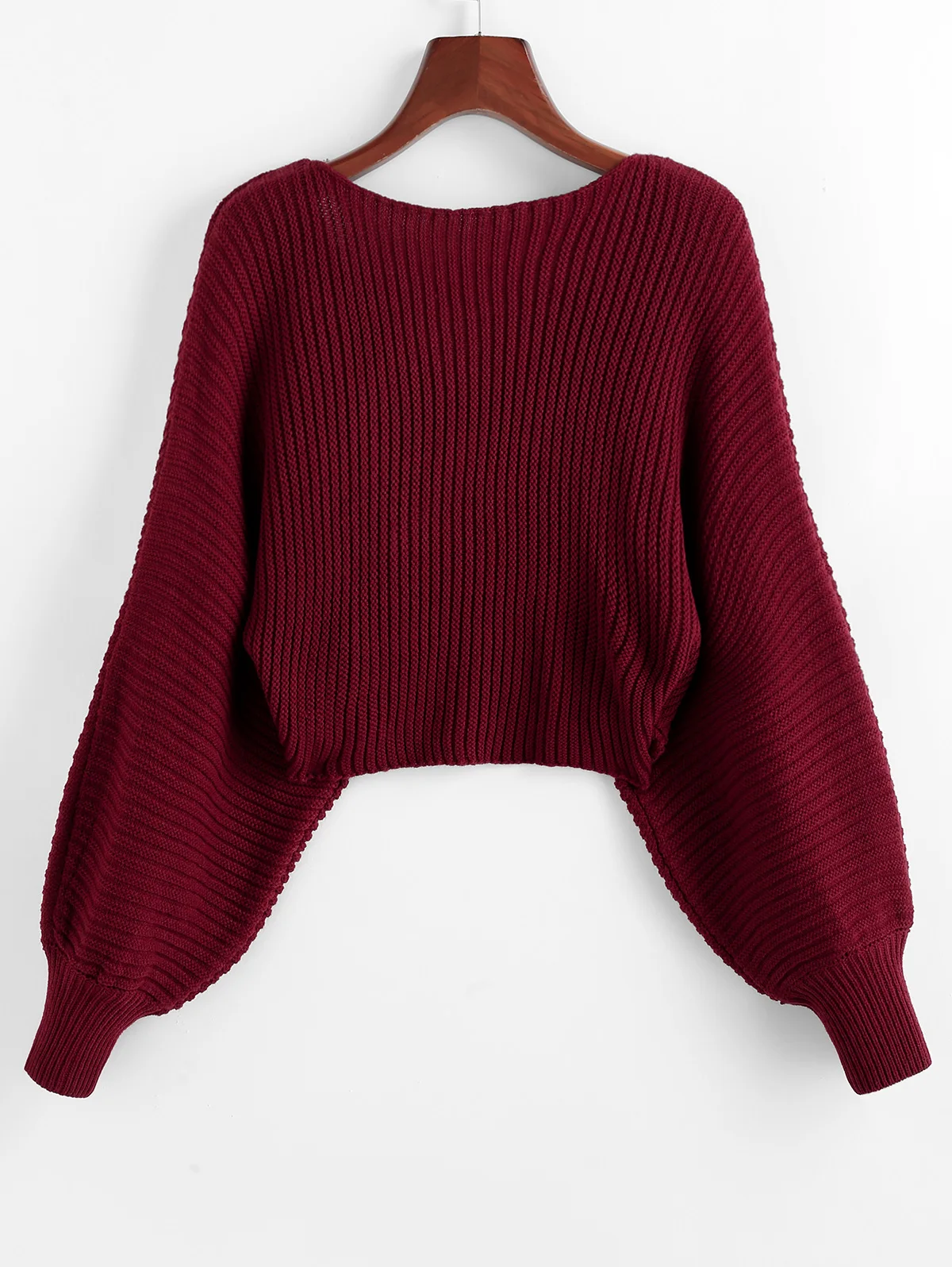 ZAFUL, крученый Асимметричный короткий свитер, Женский Теплый Однотонный пуловер, рукав летучая мышь, сексуальный свитер,, Осень-зима, повседневный женский свитер