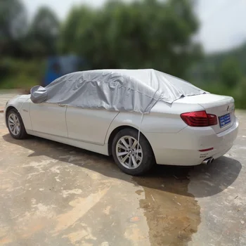 

Universal Half Car Snow Ice Waterproof Sun UV Rain Shade Cover Outdoor Protector For 5 Seat Cars Protector A35