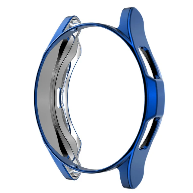 Case for samsung Galaxy watch 4 40mm 44mm classic 46mm 42mm TPU Plated all-around Screen protector cover bumper Accessories blue