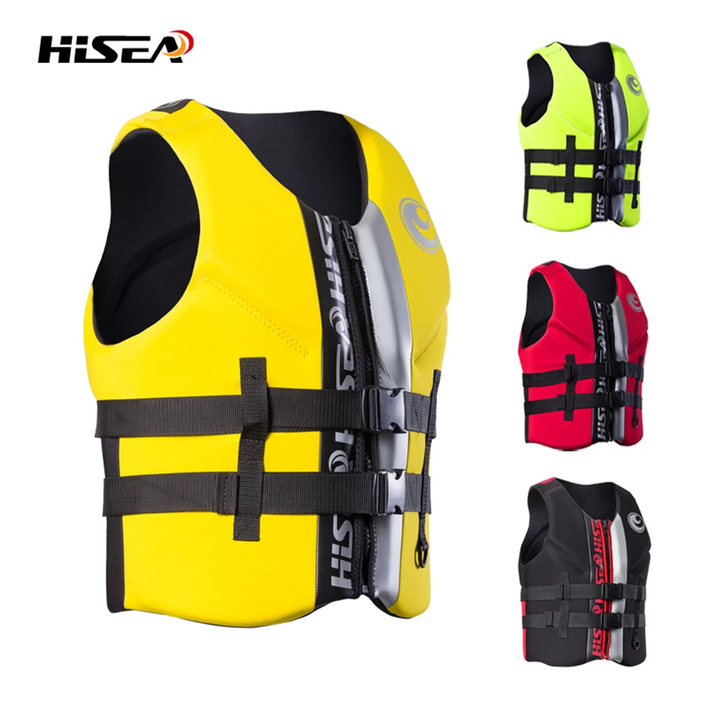 

Adult Life Jacket Vest neoprene Swimwear Life Vests Jackets for Water Sports Man Jacket Swimming Boating Drifting Jacket
