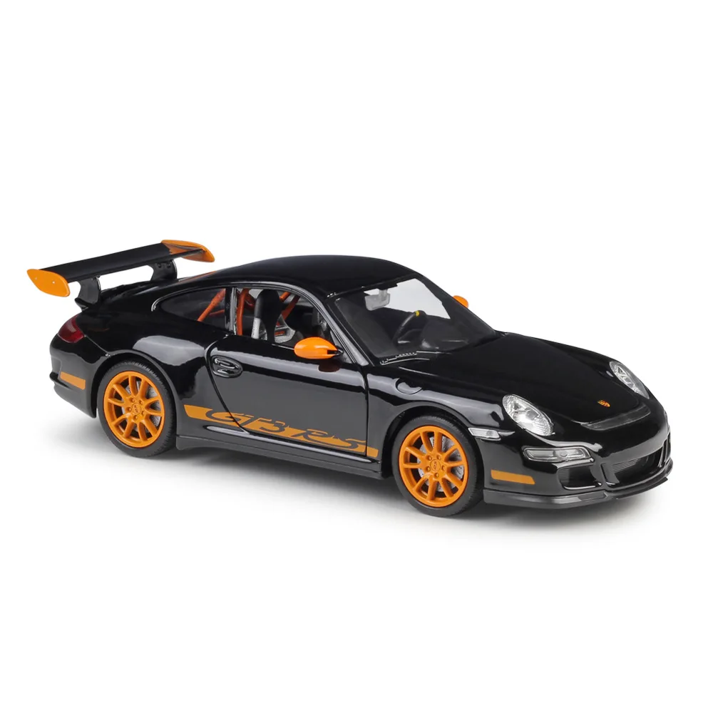 1:24 Welly модели автомобилей из сплава для 911(997) GT3 RS литая модель автомобиля детские игрушки Рождественский подарок коллекция для взрослых - Цвет: Черный