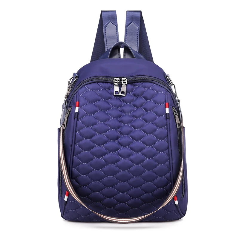 

2019 Female Backpack Winter Fashion Lightweight Bagpack Solid Color Multi-function Bags Trend Sewing Thread Exquisite