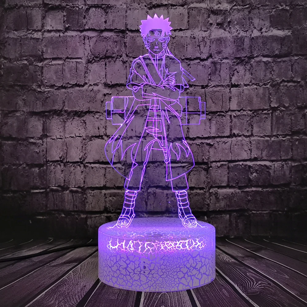3D Uzumaki Naruto Body японский аниме мультипликационный светодиодный светильник для