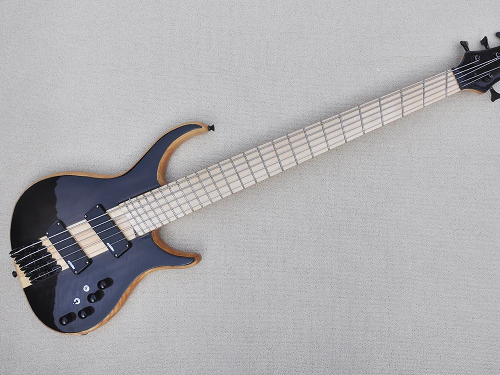 5StringsNeckthrubodyElectricBasswithSlantedFretsActive
