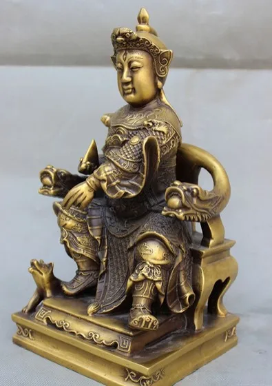 320 1" китайская Бронзовая бесземная Er Lang Yang Jian Er Lang Shen God статуя генерала