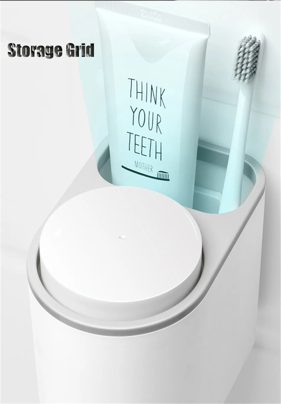 BAISPO креативная Магнитная настенная подставка для зубных щеток крепление с 2 чашками домашняя зубная паста бритва полка для хранения аксессуары для ванной комнаты Набор