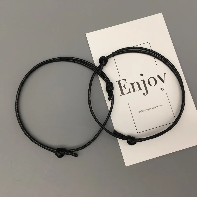 Simple Handmade Anklets Adjustable Rope Lucky Ankle bracelet Foot Accessories for Girl Women silver anklet bracelet ankle chains beads anklet fashion accessories