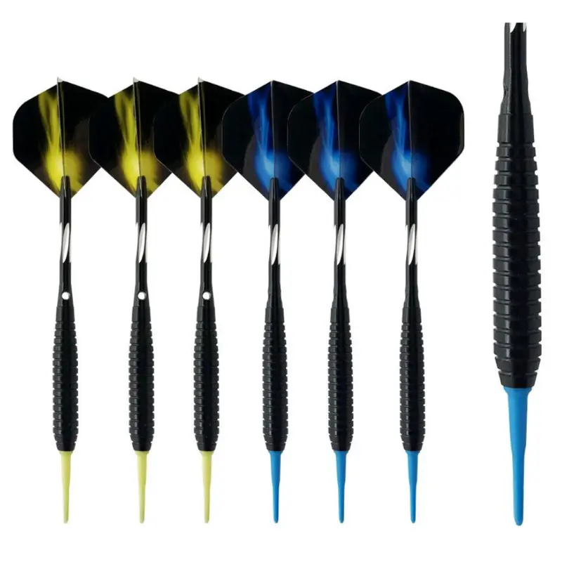 12 шт./компл. 18 г мягкий ПВХ наконечник Дартс Dartboard вечерние бар уличные и домашние игры случайный цвет