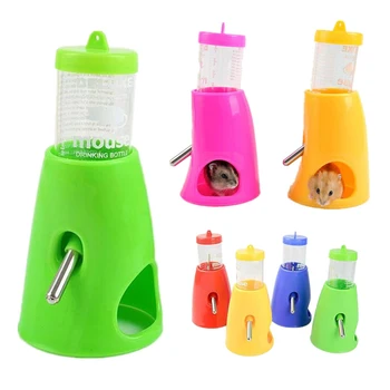 

1pc Hamster Water Bottle Automatic Pet Feeder Water Dispenser Hamster Water Fountain with Small House Pet Drinker Random Color