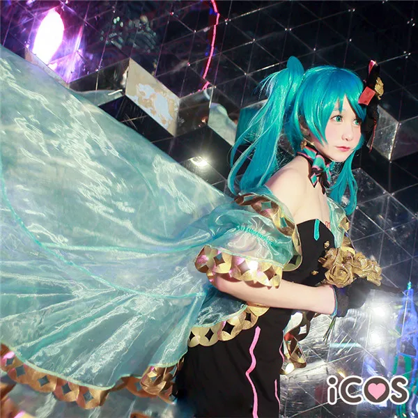 Предпродажа VOCALOID Miku 12 юбилей день рождения платье Сексуальная труба топ платье Хэллоуин Рождественский костюм для женщин