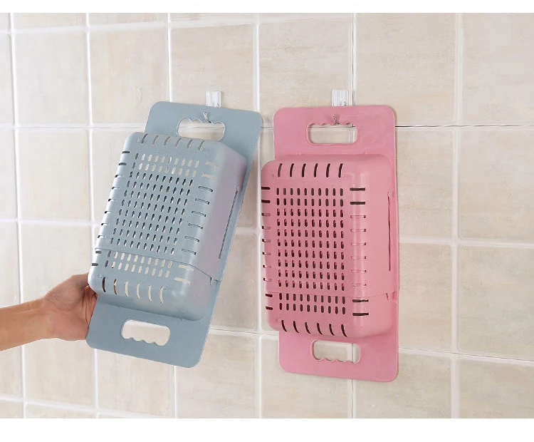 Выдвижная посуда для мытья, таз Taoyuan, прямоугольная пластиковая сливная корзина, бытовая кухонная раковина, хранение посуды LL1024957