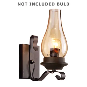

E27 Indoor Lighting Aisle Bar Corridor Lamp Wall Light Iron Bedroom Sconce Retro Led Night Home Decor Loft Industrial Vintage