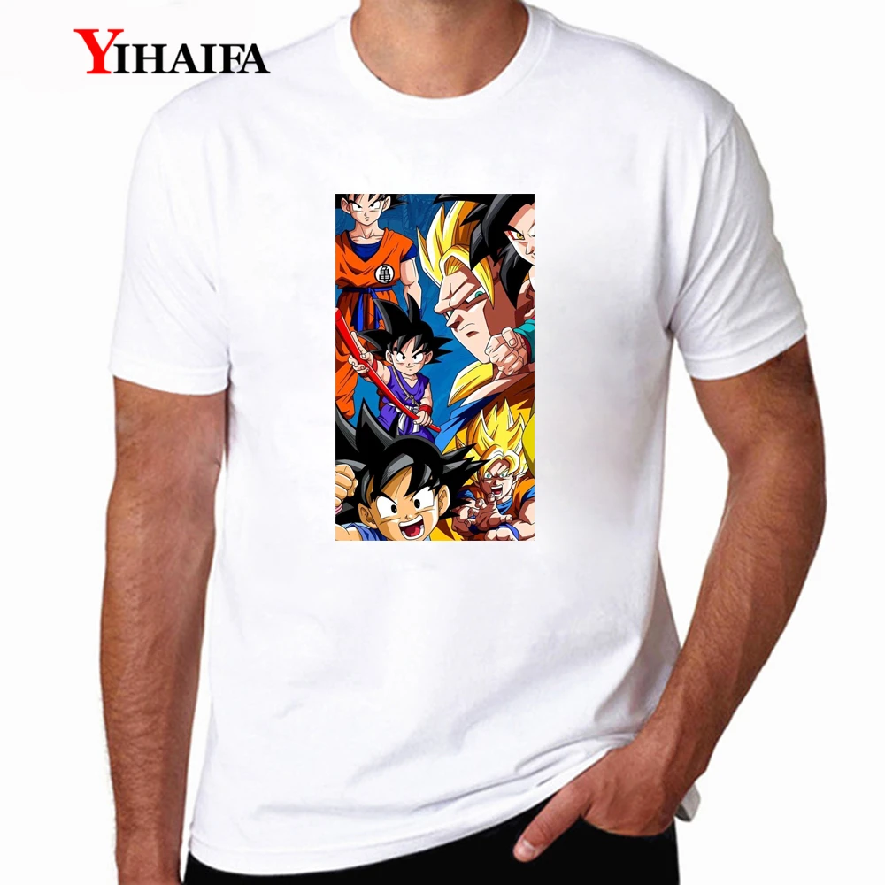 

Casual Fashion Dragon Ball T-Shirt Mens Tops Goku Super Saiyan Gaphics Tee Shirts Pullover Casual Streetwear Short Sleeve