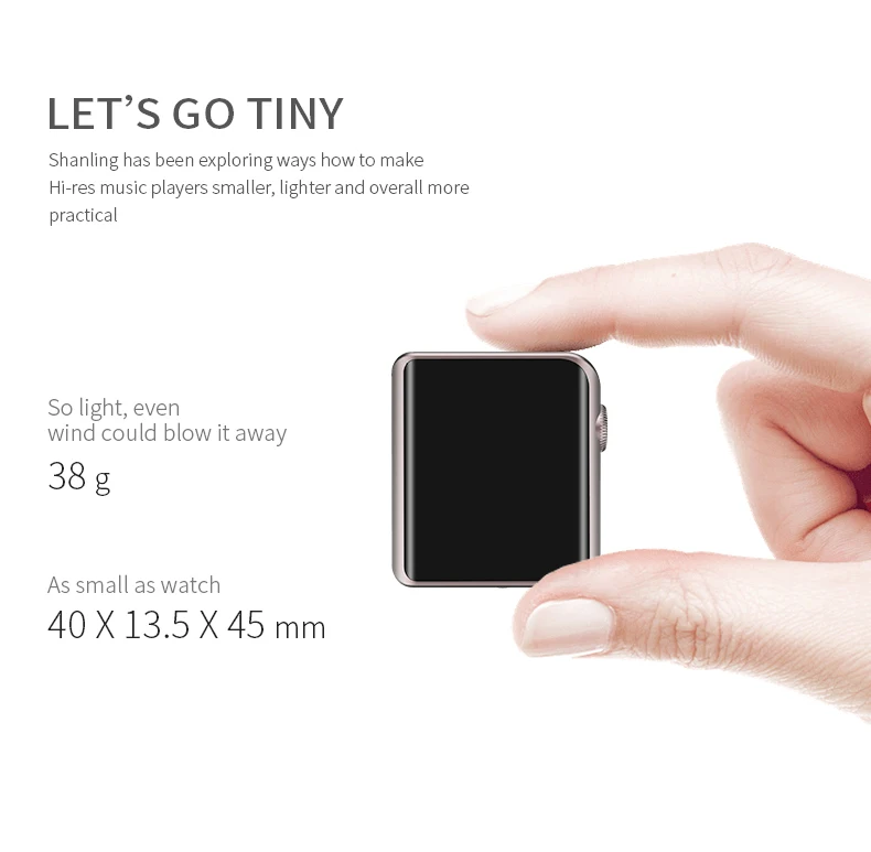 SHANLING M0 ES9218P 384 kHz Bluetooth AptX LDAC DSD MP3 DAC Type-C Mini Portable Music Player Hi-Res Audio