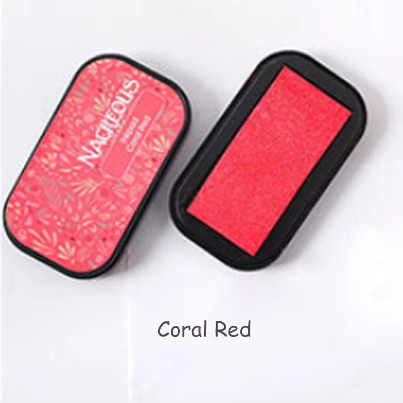Coral Red Старинные ремесла 12 цветов многофункциональные офисные аксессуары чернильный коврик хороший подарок нетоксичный DIY штамп для скрапбукинга уплотнения украшения - Цвет: Coral Red