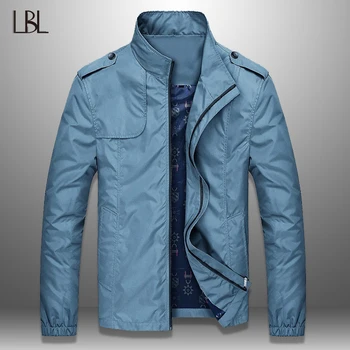 

LBL Solid Jacket Men Autumn Slim Fit Mens Bomber Jackets streetwear Winter Zipper Coat Man Outwear Stand Collar Men's Tracksuit