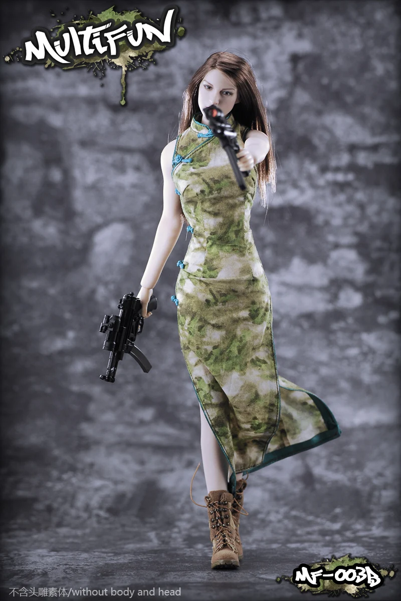 Estartek MULTIFUN 1/6 камуфляж Cheongsam для 12 дюймов Фигурка DIY