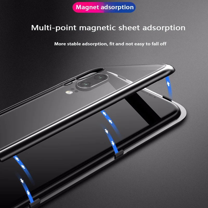 Металлический магнитный адсорбционный стеклянный чехол для Xiao mi Red mi Note 8 7 Pro 6 5 7A чехол для mi Red mi K20 Pro Чехол для телефона