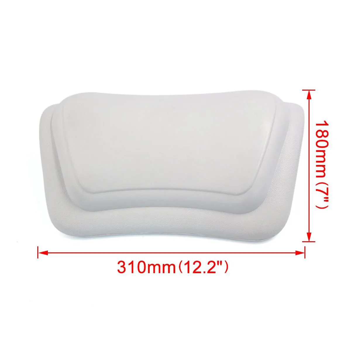 White rectangle Pu Material bathtub pillow waterproof SPA Back Neck Holder Bath Pillows Bathtub accessories