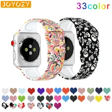 Joyozy с разноцветным рисунком; спортивный для наручных часов Apple Watch, ремешок 38 мм/40 мм/42 мм/44 мм сплошной цвет силиконовые для наручных часов Apple watch 5/4/3/2/1 ремешок